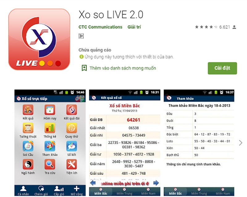 Phần mềm xổ số chính xác cao - Xổ số Live 2.0